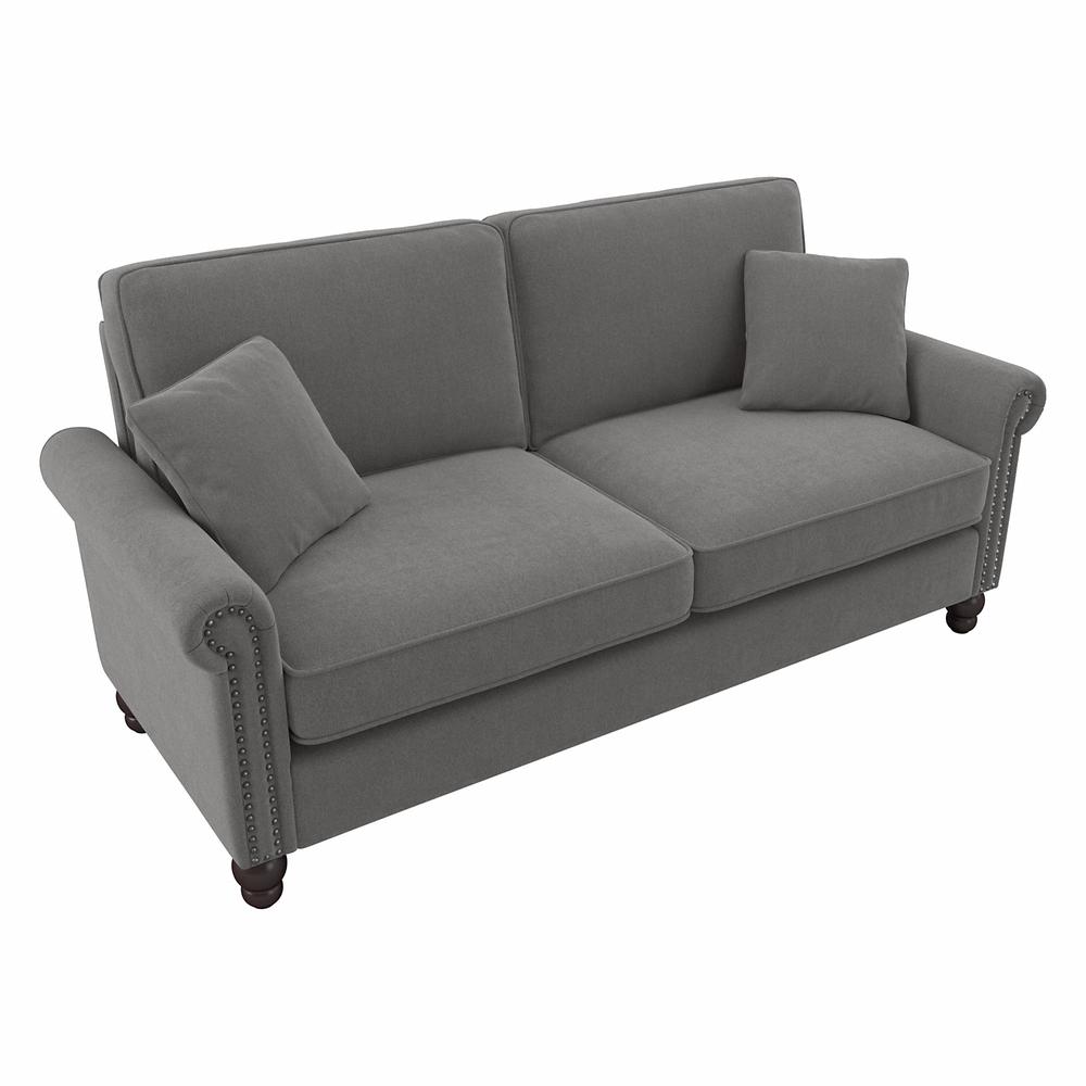 Bush Furniture Coventry 73W Sofa, French Gray Herringbone Fabric. The main picture.