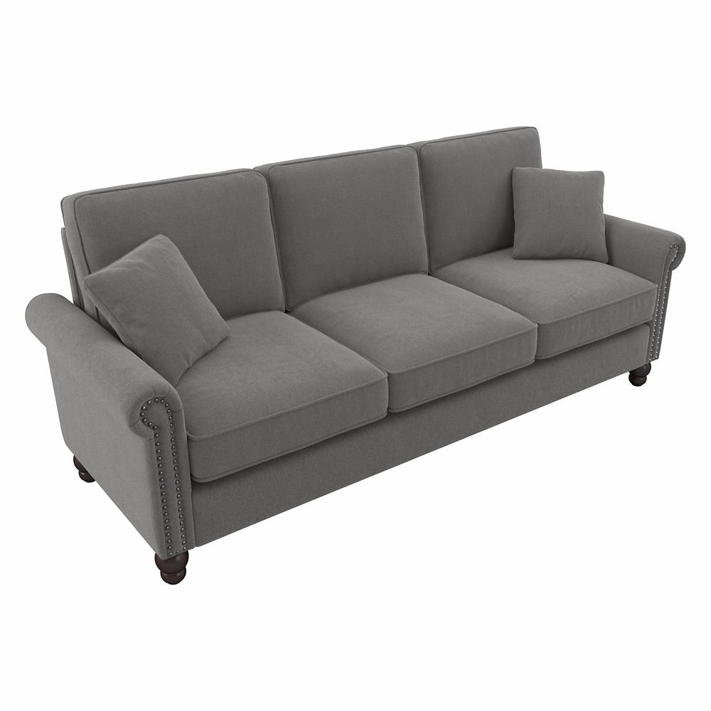Bush Furniture Coventry 85W Sofa, French Gray Herringbone Fabric. Picture 1