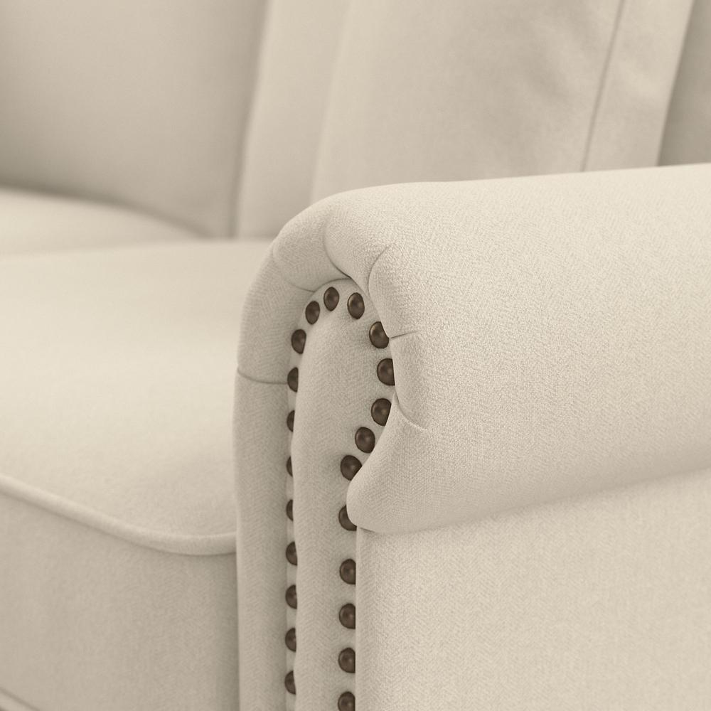 Bush Furniture Coventry Accent Chair with Arms, Cream Herringbone Fabric. Picture 5