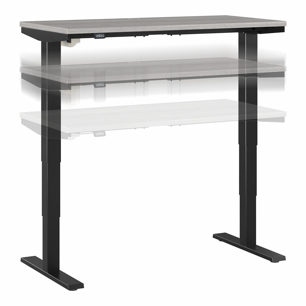 Move 40 Series by Bush Business Furniture 48W x 24D Electric Height Adjustable Standing Desk Platinum Gray/Black Powder Coat. Picture 1