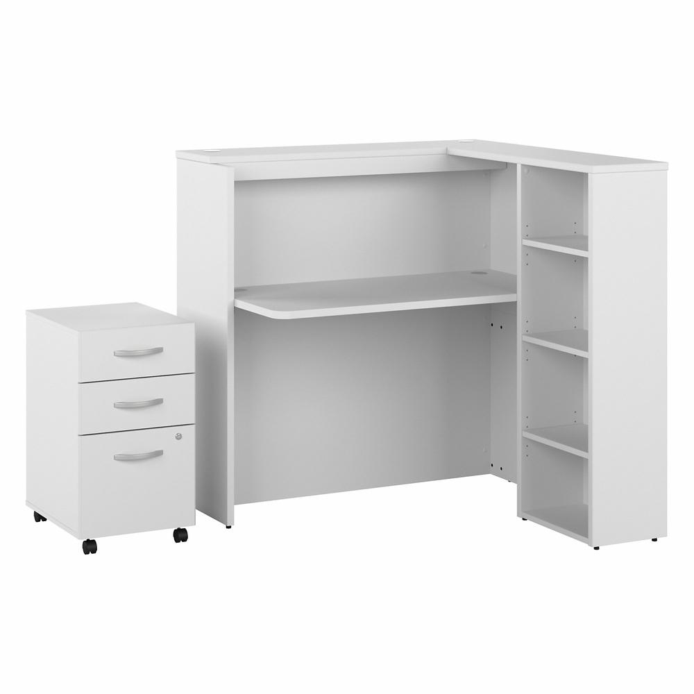 Bush Business Furniture Studio C 72W Office Storage Cabinet with Doors and Shelves - Storm Gray. Picture 1