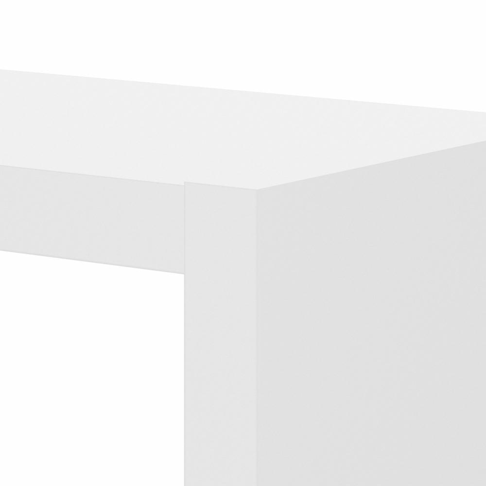 Echo 56W Dining Table in Pure White and Modern Gray. Picture 6
