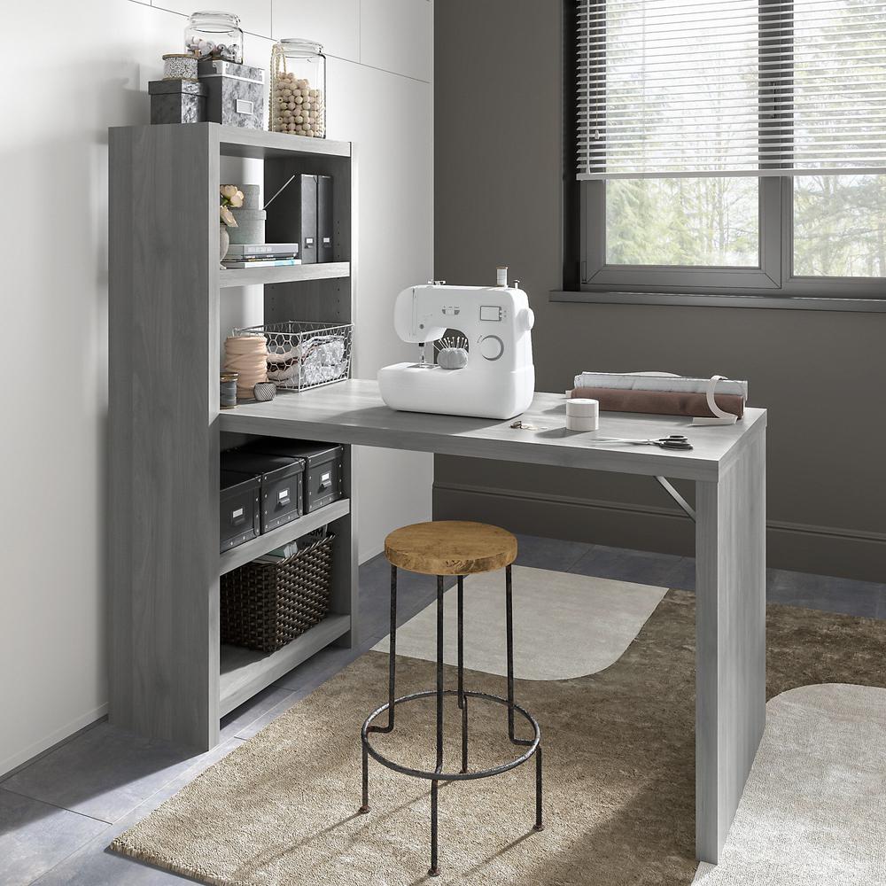 Echo 56W Craft Table in Modern Gray. Picture 2
