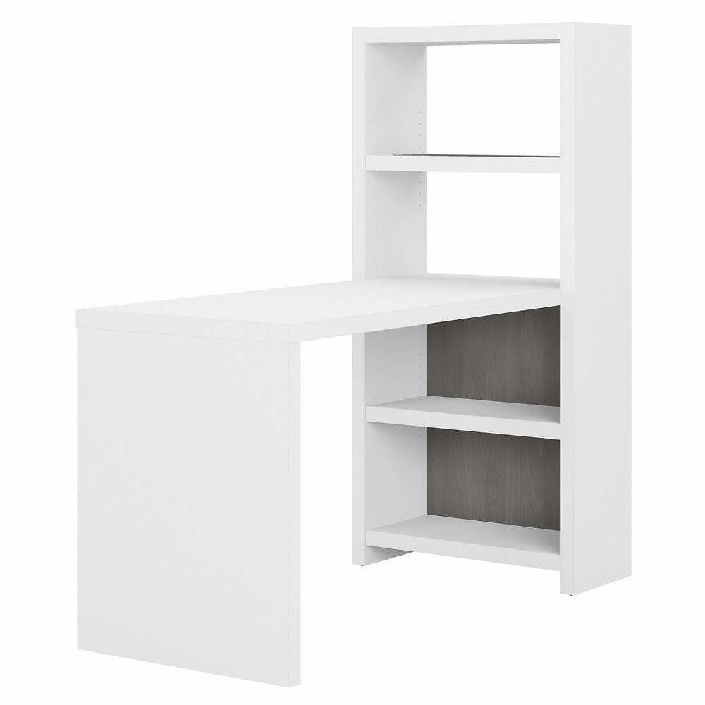 Echo 56W Craft Table in Pure White and Modern Gray. Picture 1