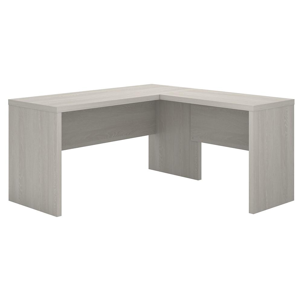 Echo L Shaped Desk in Gray Sand. Picture 1