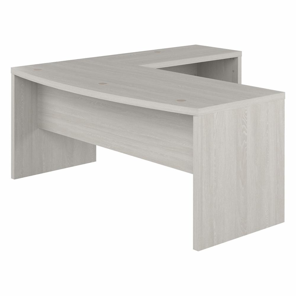 Echo 72W Bow Front L Shaped Desk in Gray Sand. Picture 1