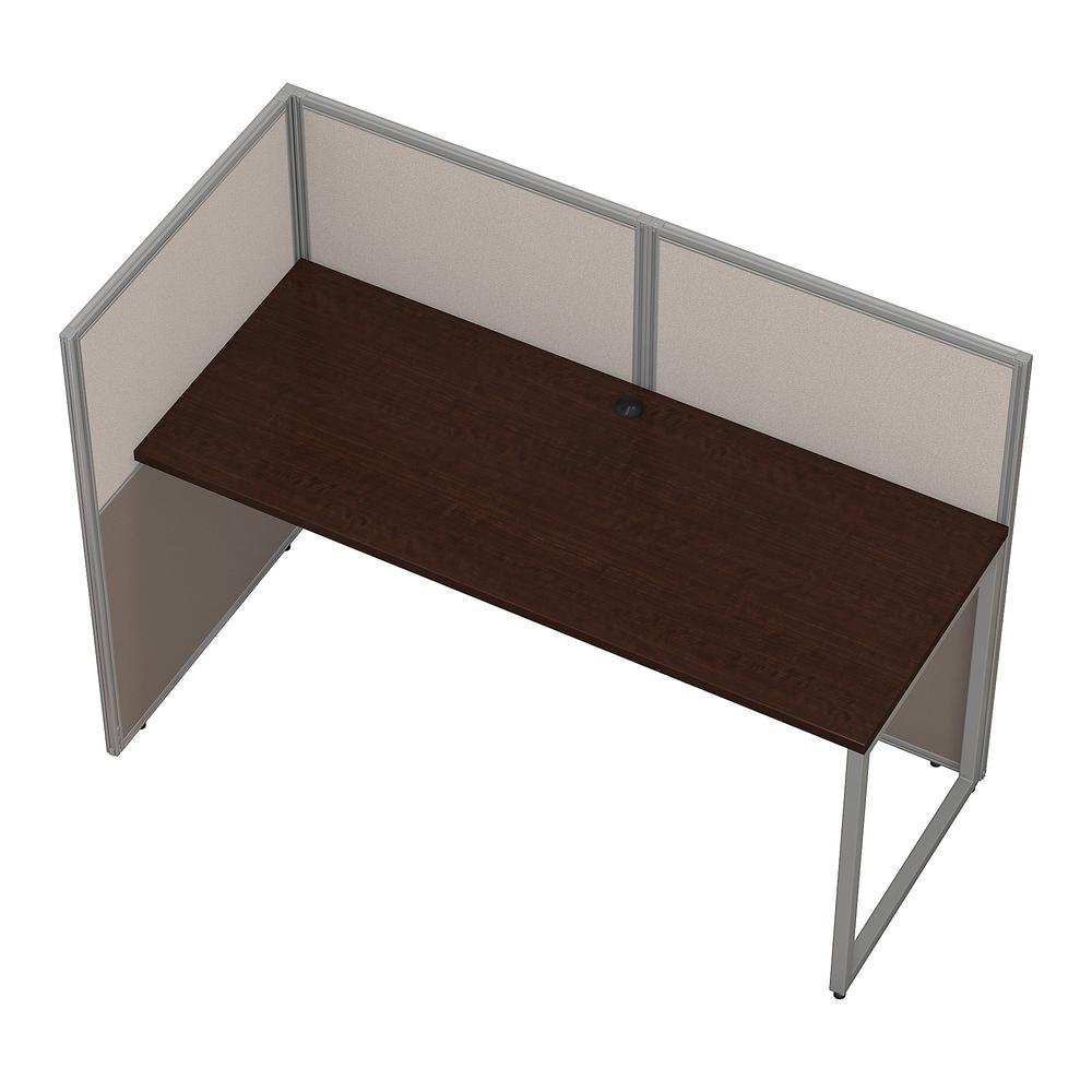 Bush Business Furniture Easy Office 60W Cubicle Desk Workstation with 45H Open Panels, Mocha Cherry. Picture 3