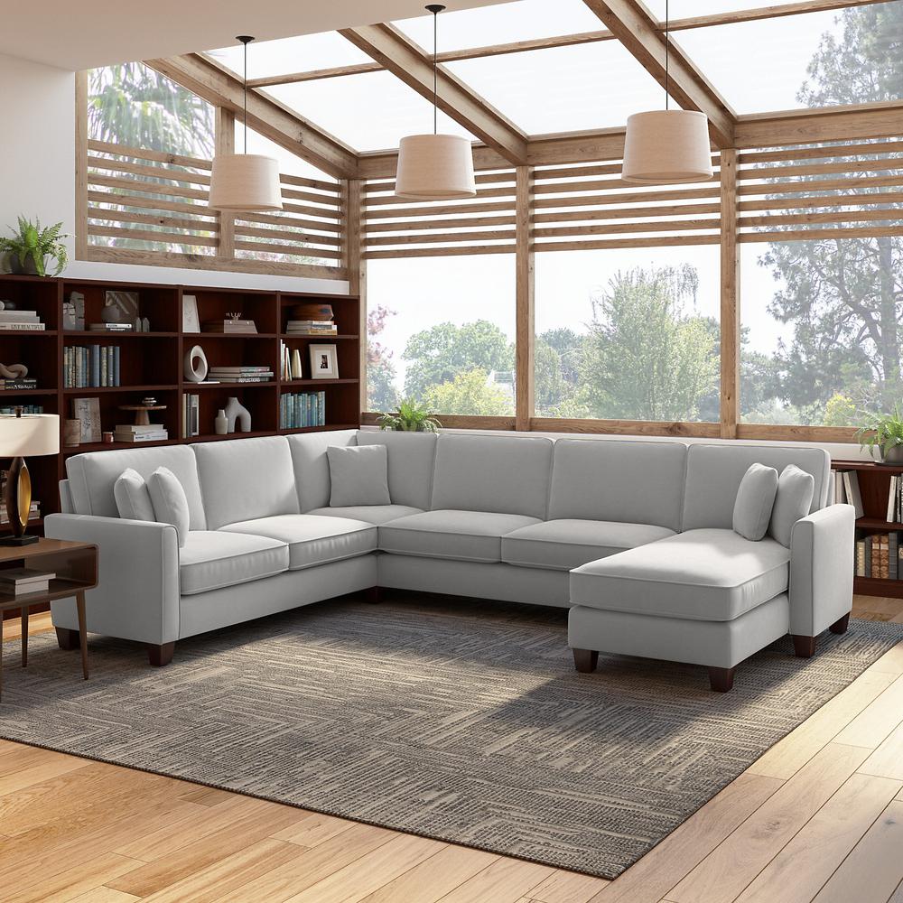 Bush Furniture Flare 128W, U Shaped Sectional Couch with Reversible Chaise Lounge. Picture 5
