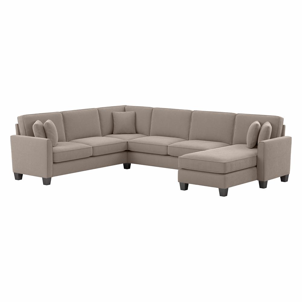 Bush Furniture Flare 128W U Shaped Sectional Couch with Reversible Chaise Lounge. Picture 2