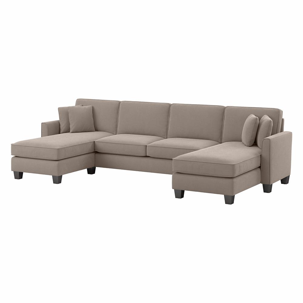 Bush Furniture Flare 131W Sectional Couch with Double Chaise Lounge. Picture 2