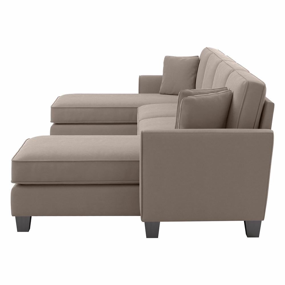 Bush Furniture Flare 131W Sectional Couch with Double Chaise Lounge. Picture 3