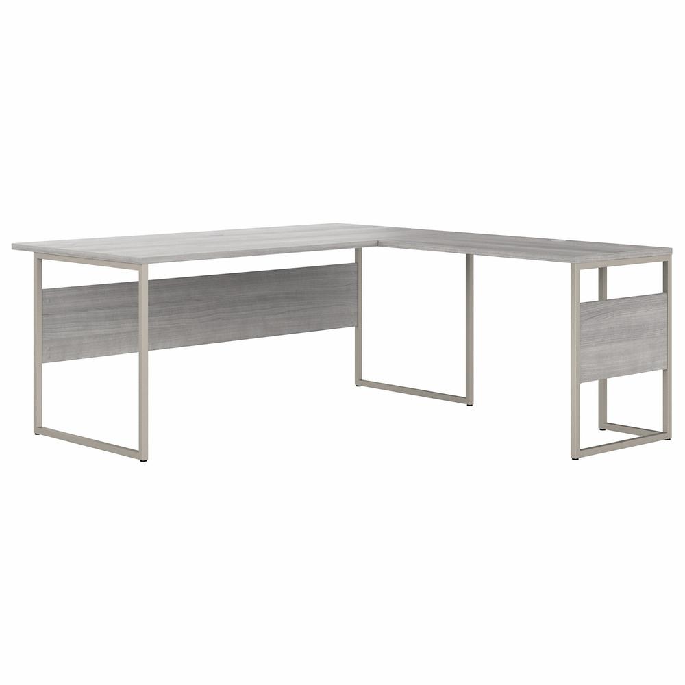 Bush  Furniture Hybrid 72W x 36D L Shaped Table Desk with Metal Legs, Platinum Gray/Platinum Gray. Picture 1
