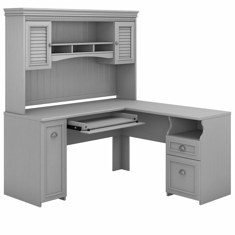 Bush Furniture Fairview 60W - L Shaped Desk with Hutch. Picture 1