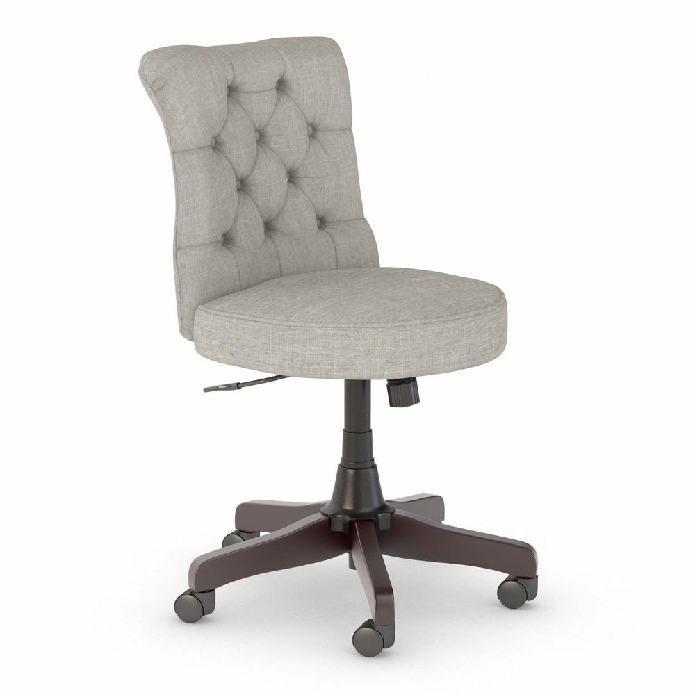 Fairview Mid Back Tufted Office Chair in Light Gray Fabric. Picture 1