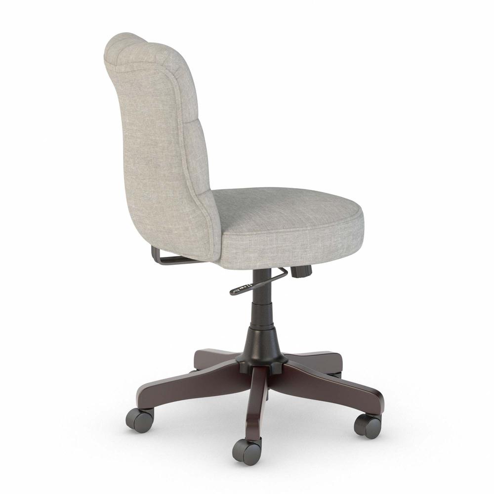 Fairview Mid Back Tufted Office Chair in Light Gray Fabric. Picture 2