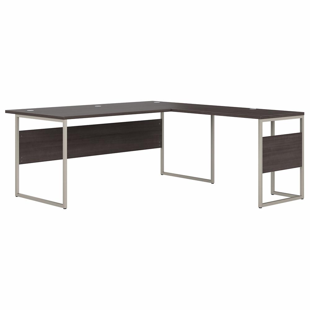 Bush  Furniture Hybrid 72W x 36D L Shaped Table Desk with Metal Legs, Storm Gray/Storm Gray. Picture 1