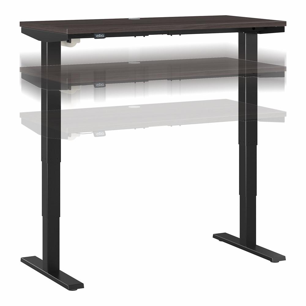 Move 40 Series by Bush Business Furniture 48W x 24D Electric Height Adjustable Standing Desk Storm Gray/Black Powder Coat. Picture 1