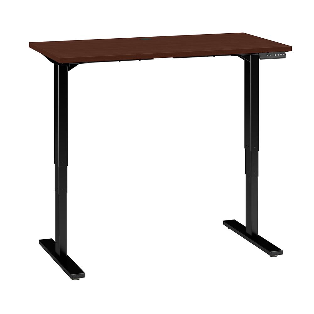 Move 80 Series by Bush Business Furniture 48W x 24D Electric Height Adjustable Standing Desk, Harvest Cherry/Black. Picture 1