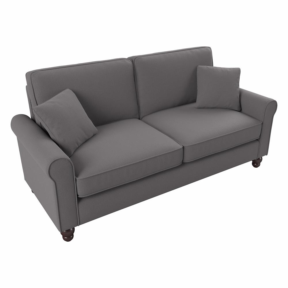 Bush Furniture Hudson 73W Sofa, French Gray Herringbone Fabric. The main picture.