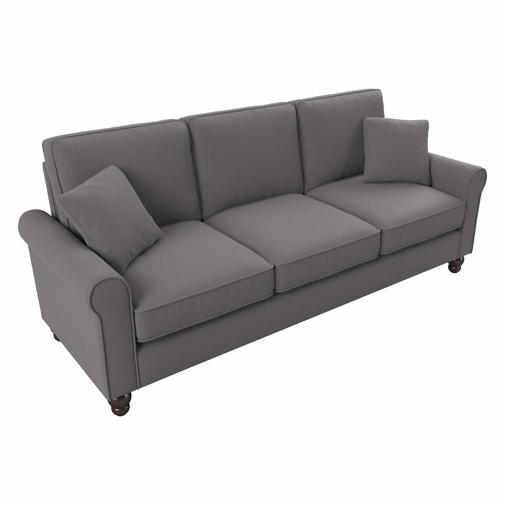 Bush Furniture Hudson 85W Sofa, French Gray Herringbone Fabric. Picture 1