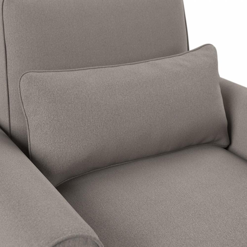 Bush Furniture Hudson Accent Chair with Ottoman Set, Beige Herringbone Fabric. Picture 7