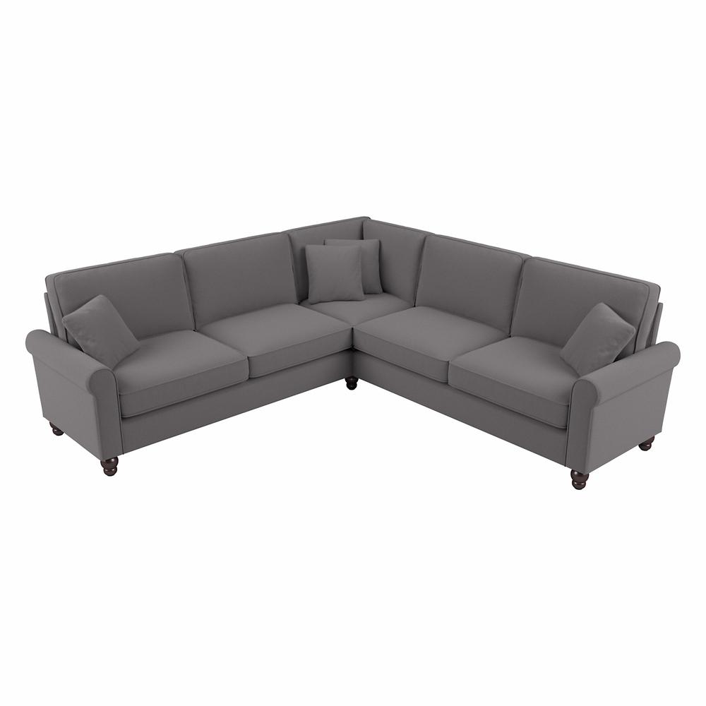 Bush Furniture Hudson 99W L Shaped Sectional Couch, French Gray Herringbone Fabric. Picture 1