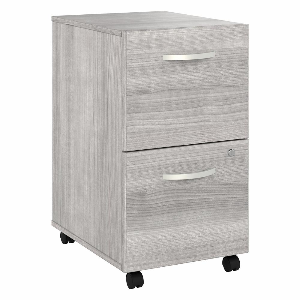 Bush Business Furniture Hybrid 2 Drawer Mobile File Cabinet - Assembled - Platinum Gray. Picture 1