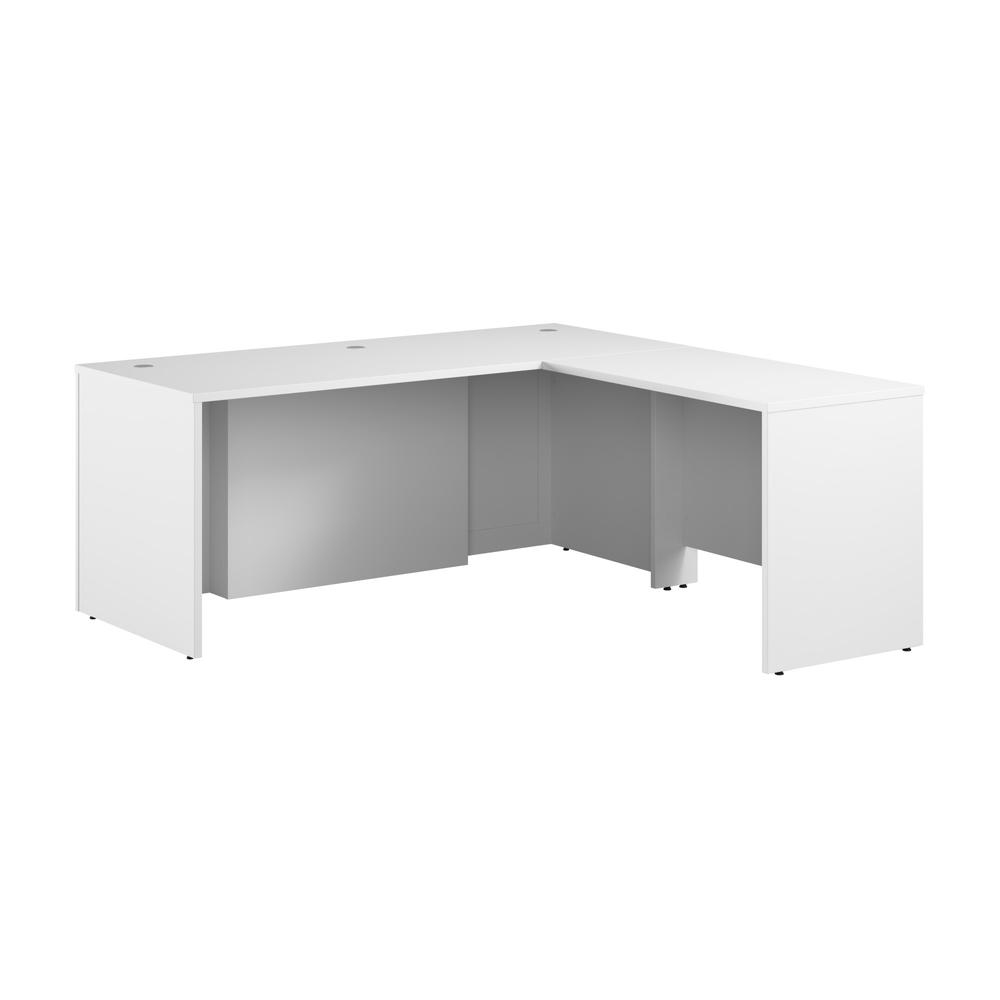 Hampton Heights 72W x 30D Executive L-Shaped Desk in White. Picture 2