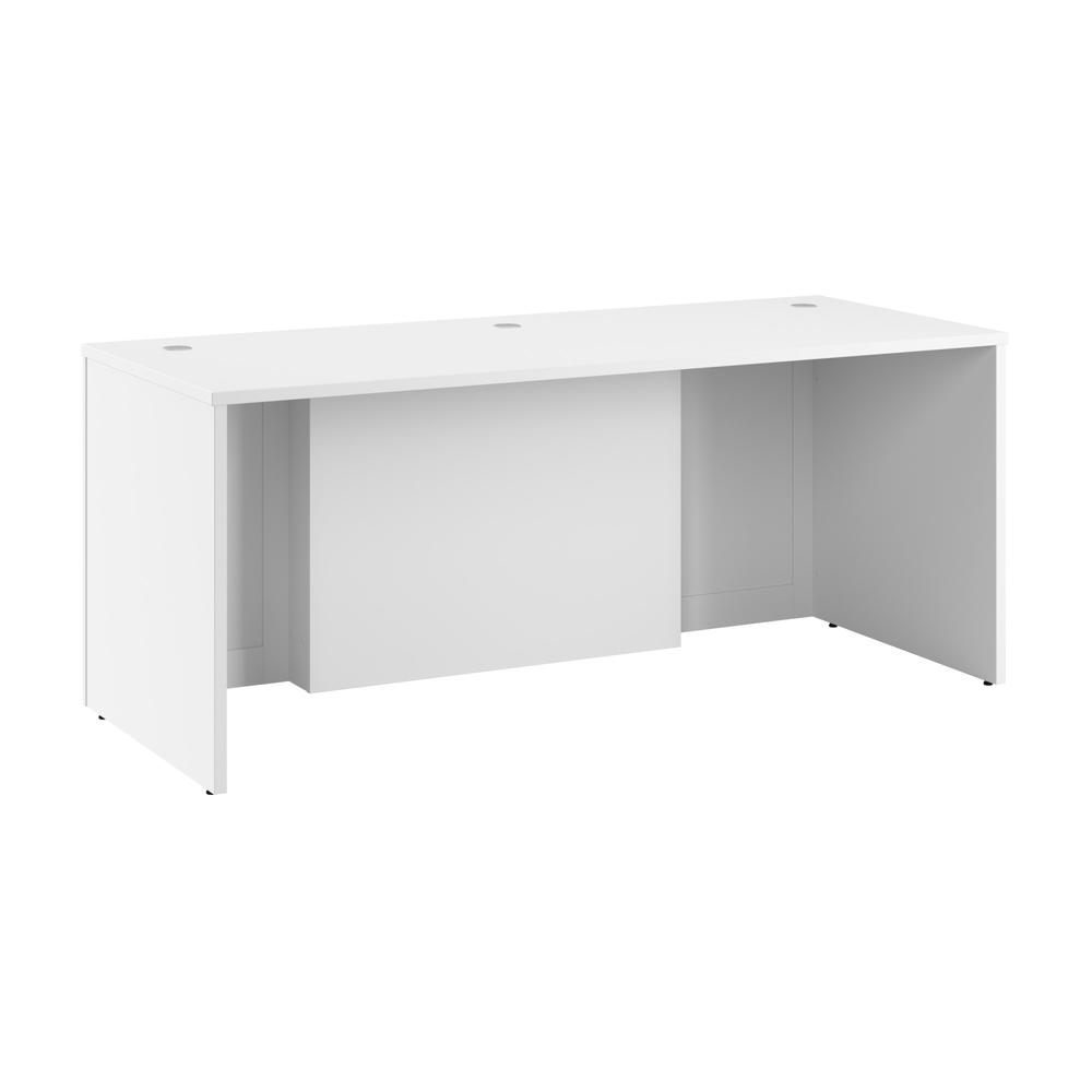 Hampton Heights 72W x 30D Executive Desk in White. Picture 1