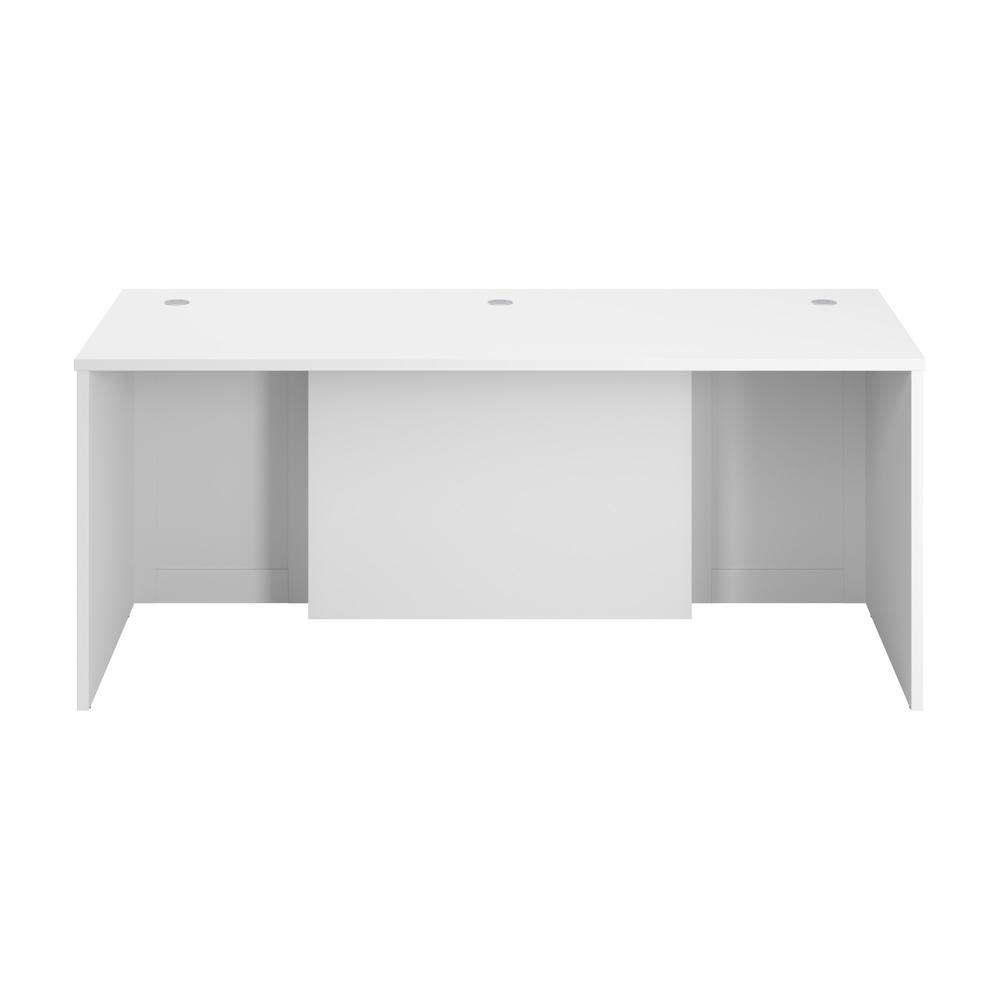 Hampton Heights 72W x 30D Executive Desk in White. Picture 2