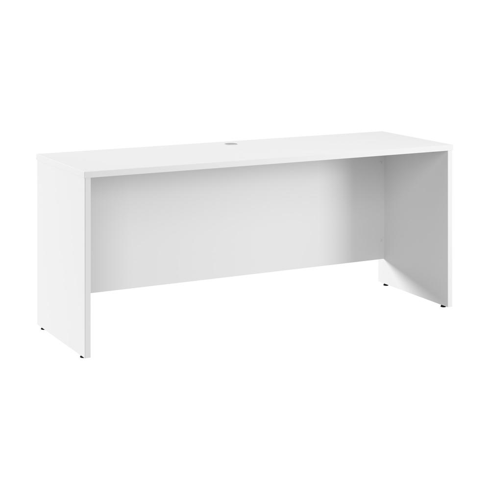 Hampton Heights 72W x 24D Credenza Desk in White. Picture 1