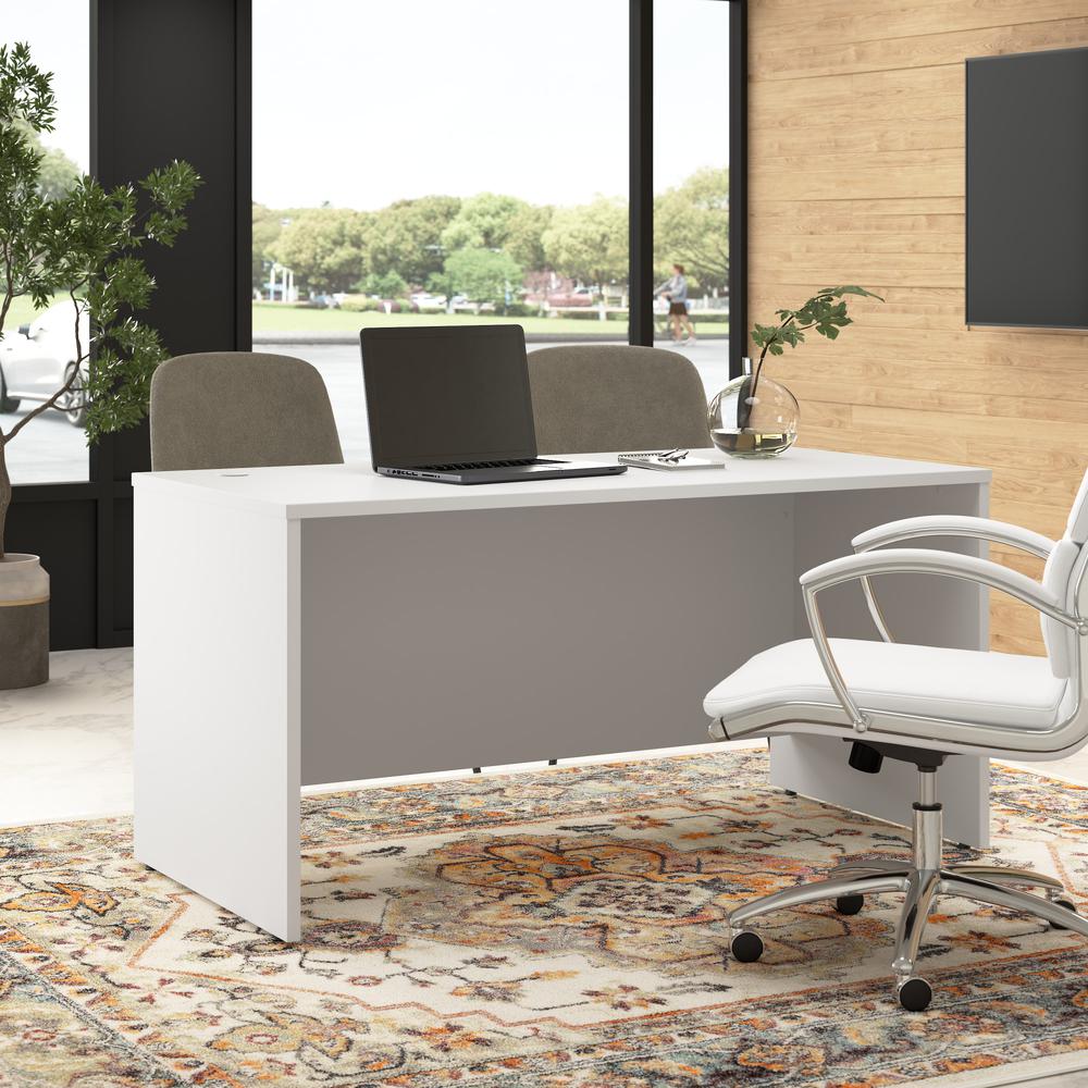 Hampton Heights 60W x 30D Office Desk in White. Picture 8