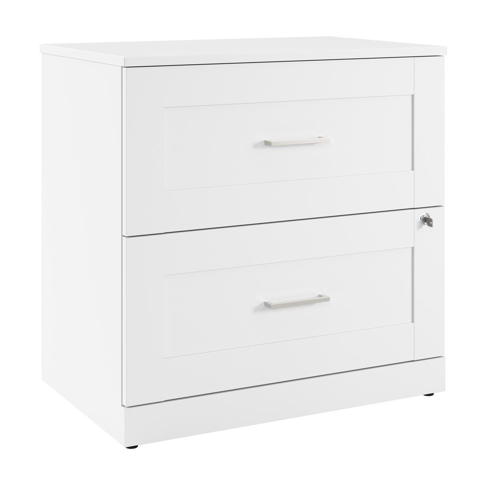 Hampton Heights 30W 2 Drawer Lateral File Cabinet in White. Picture 1