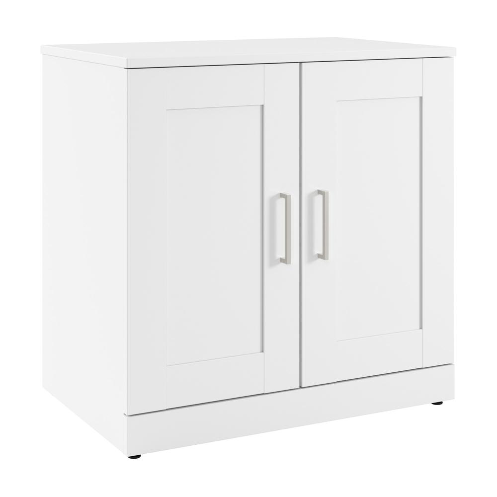 Hampton Heights 30W Storage Cabinet with Doors in White. Picture 1