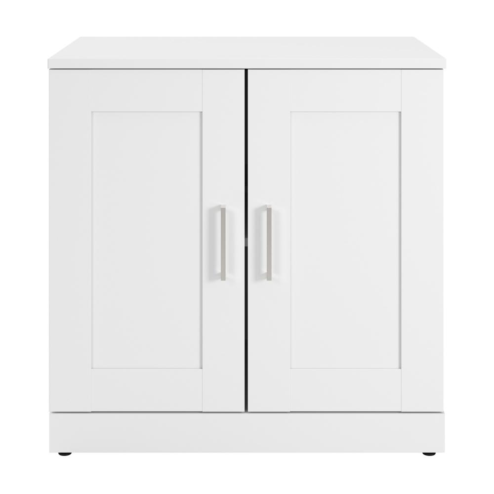Hampton Heights 30W Storage Cabinet with Doors in White. Picture 2