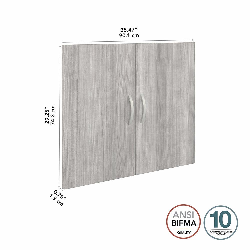 Bush Business Furniture Hybrid Half Height Door Kit - Platinum Gray. Picture 5