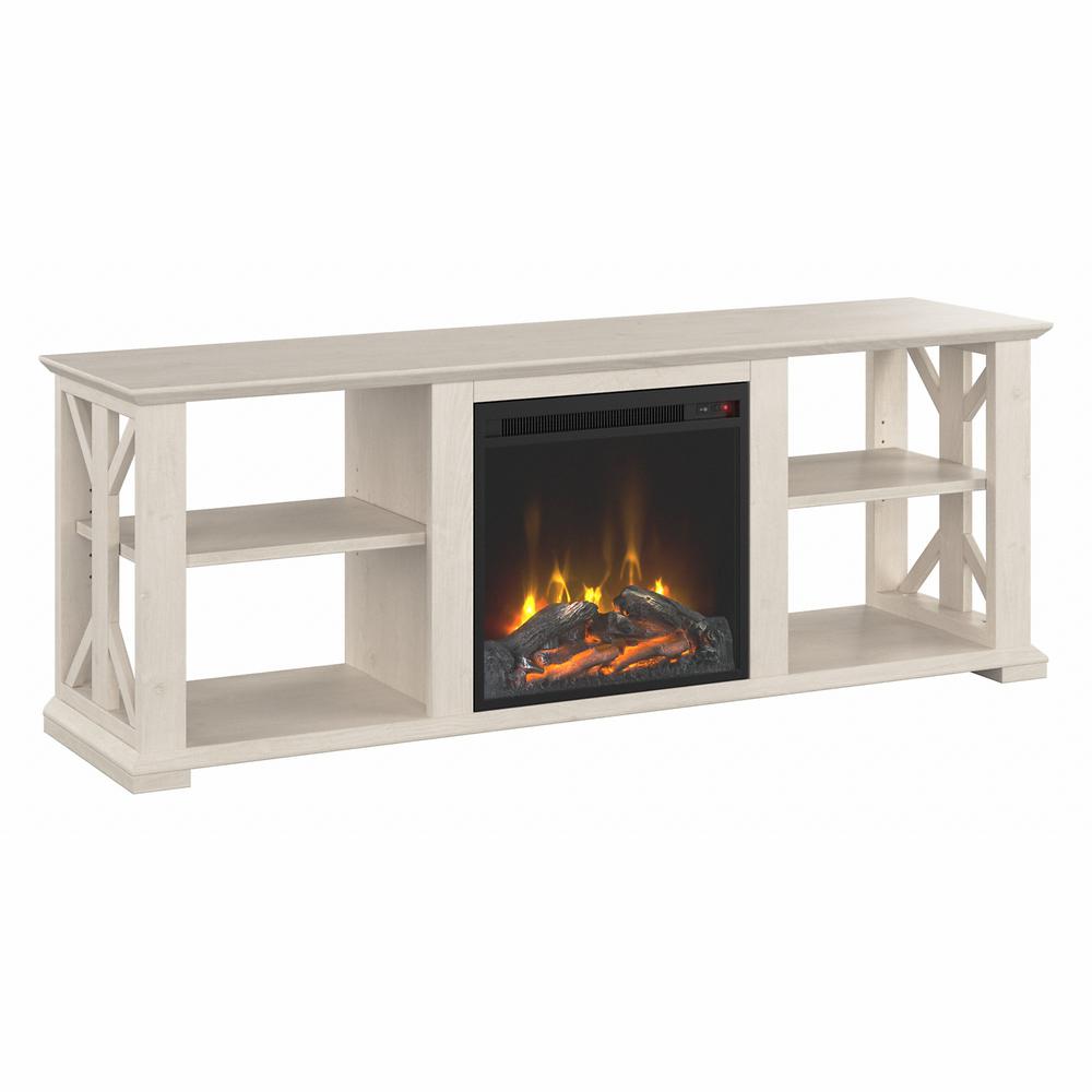 Bush Furniture Homestead Electric Fireplace TV Stand for 70 Inch TV. Picture 1