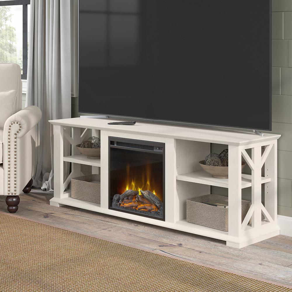 Bush Furniture Homestead Electric Fireplace TV Stand for 70 Inch TV. Picture 2