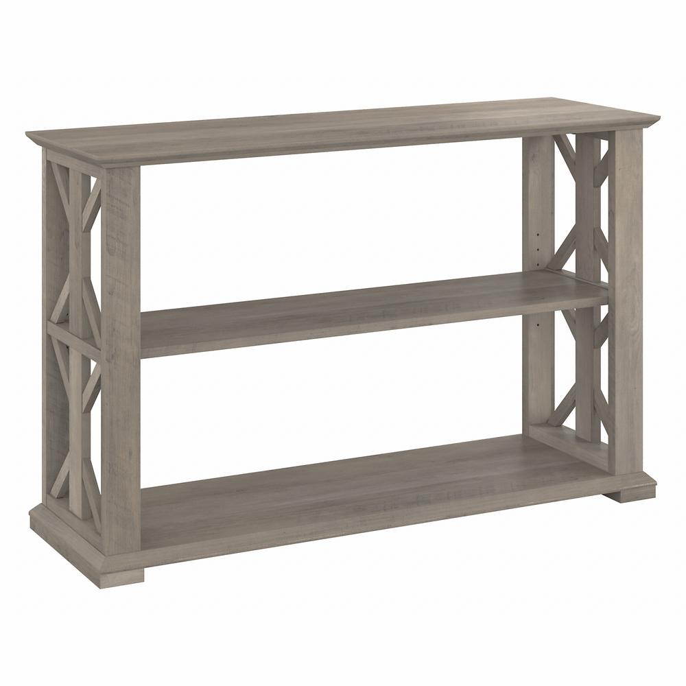 Bush Furniture Homestead Console Table with Shelves, Driftwood Gray. Picture 1
