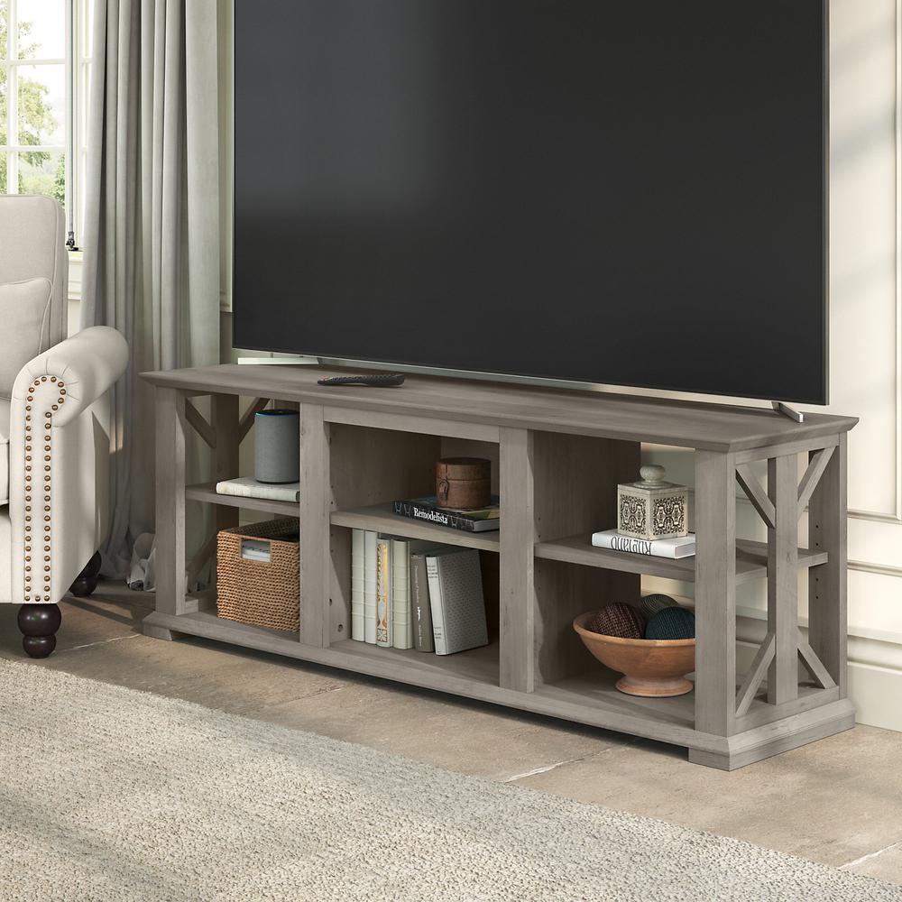 Bush Furniture Homestead Farmhouse TV Stand for 70 Inch TV, Driftwood Gray. Picture 2