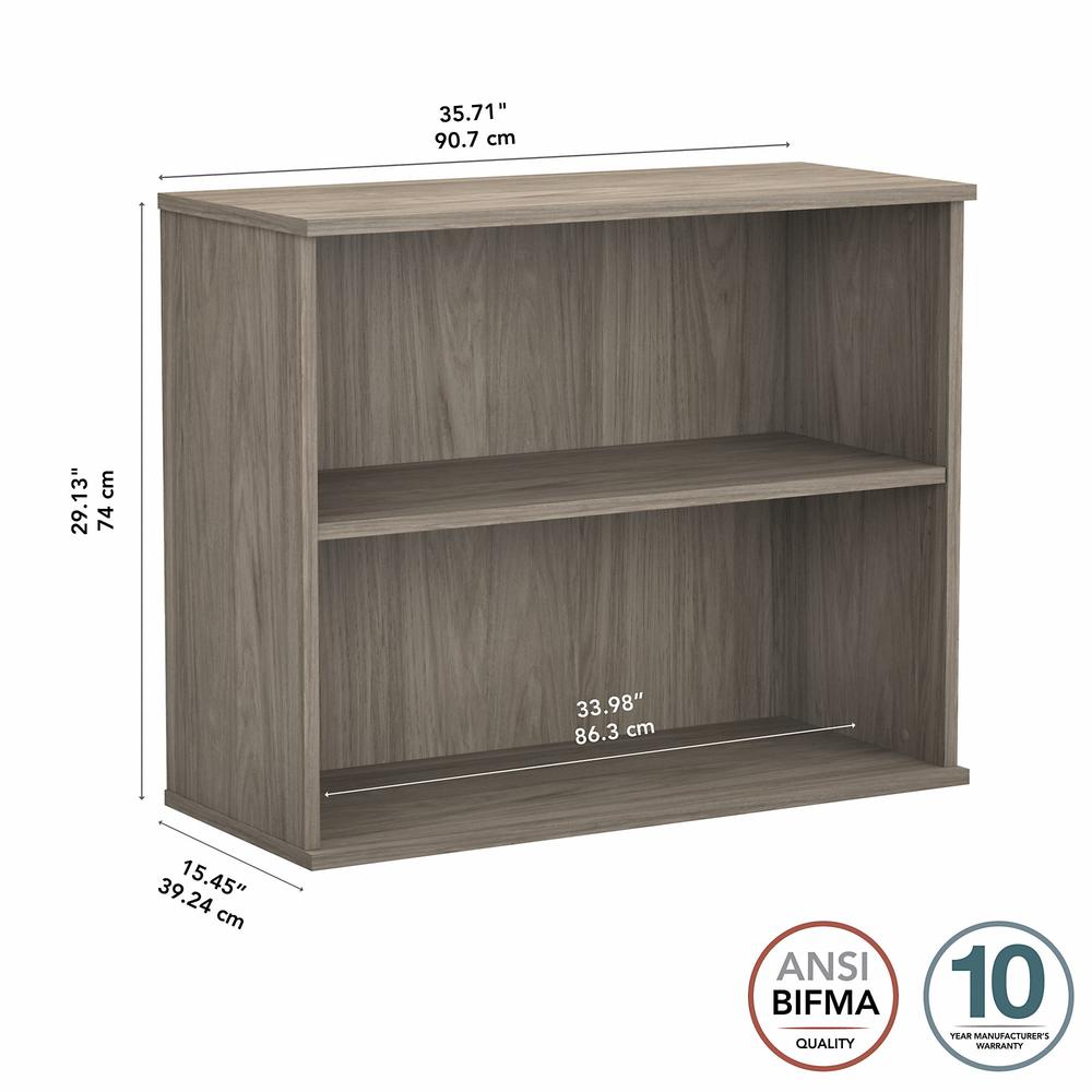 Bush Business Furniture Hybrid Small 2 Shelf Bookcase. Picture 3