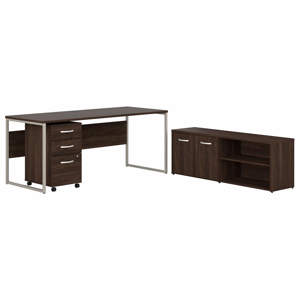 Bush Business Furniture Hybrid 72W x 30D Computer Table Desk with Storage and Mobile File Cabinet. Picture 1