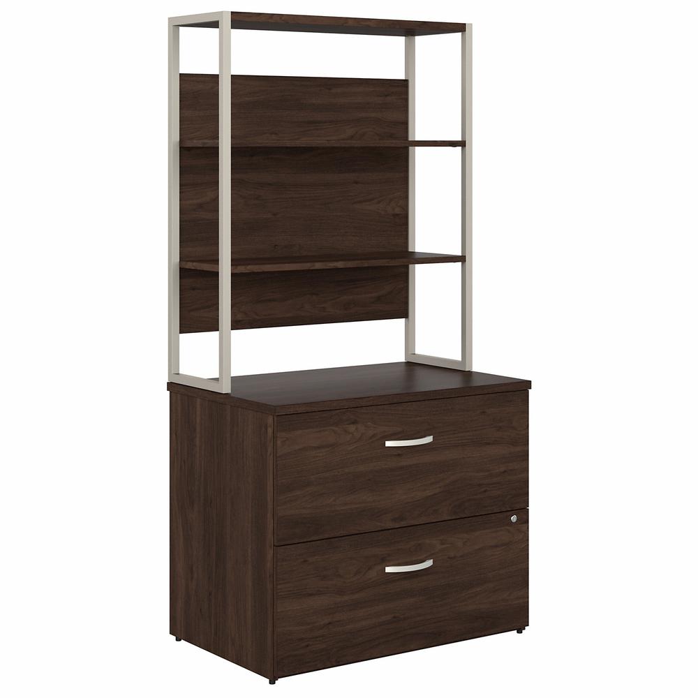 Bush Business Furniture Hybrid 2 Drawer Lateral File Cabinet with Shelves. Picture 1