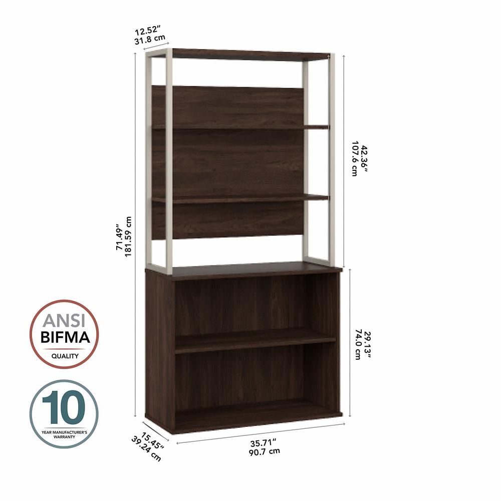 Bush Business Furniture Hybrid Tall Etagere Bookcase. Picture 6