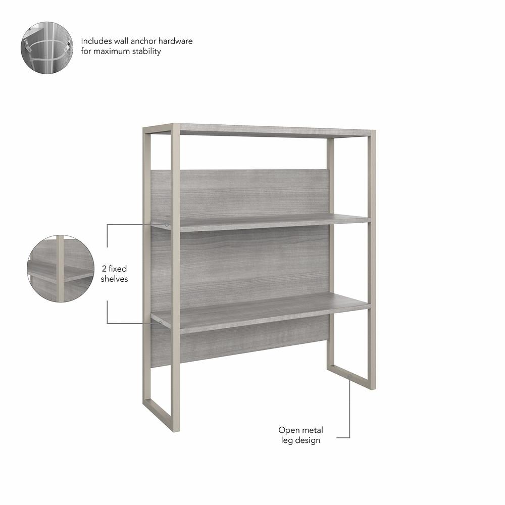 Bush Business Furniture Hybrid Tall Etagere Bookcase - Platinum Gray. Picture 3