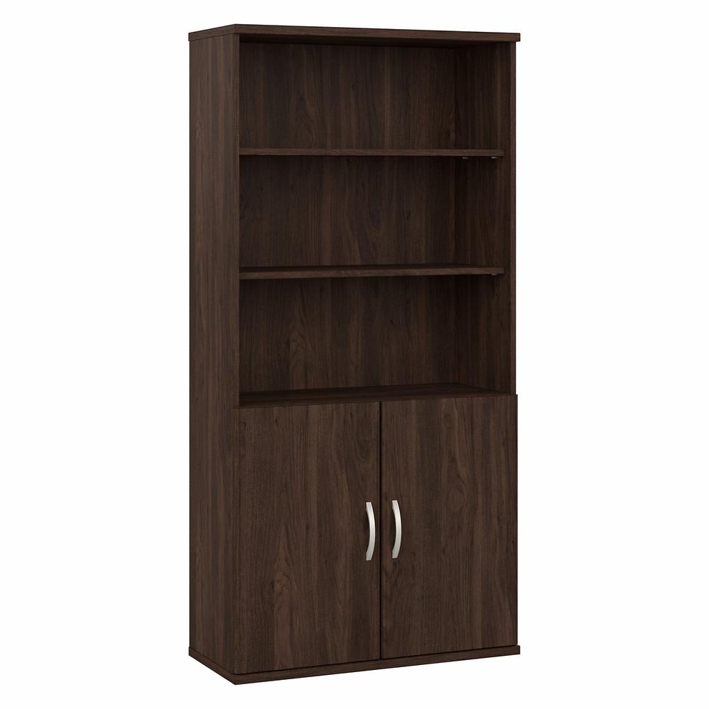 Bush Business Furniture Hybrid Tall 5 Shelf Bookcase with Doors. Picture 1