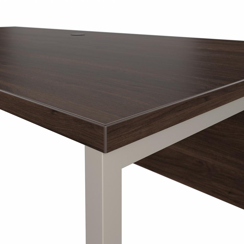 Bush Business Furniture Hybrid 72W x 36D L Shaped Table Desk with Metal Legs, Black Walnut. Picture 6