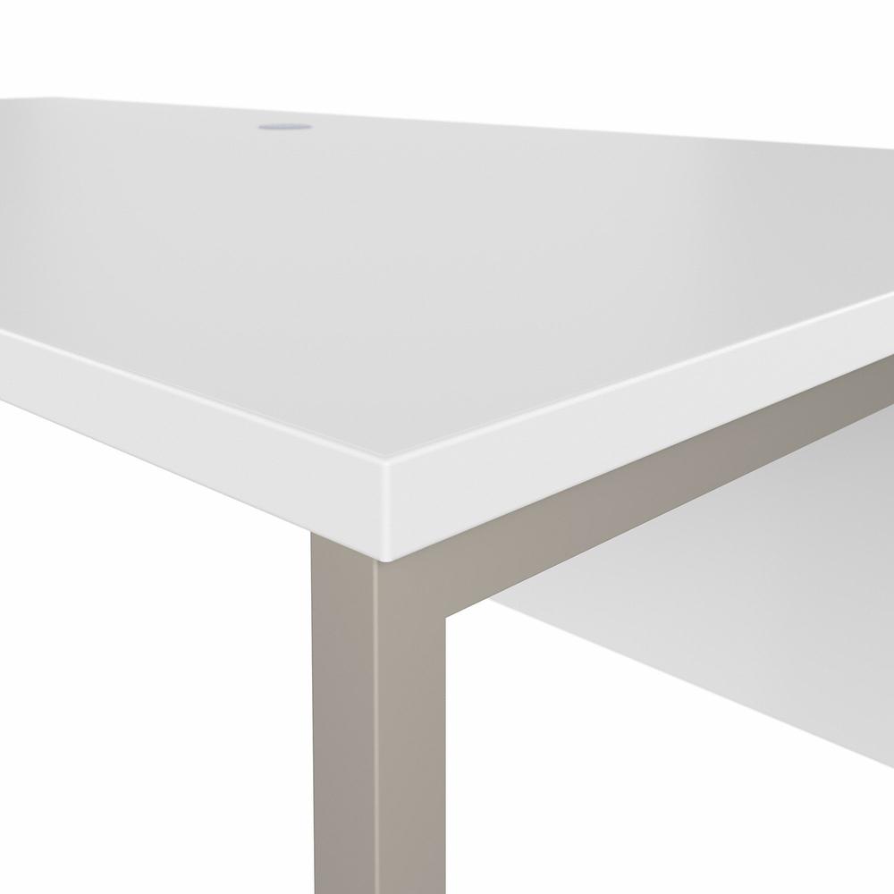 Bush Business Furniture Hybrid 72W x 36D L Shaped Table Desk with Metal Legs, White. Picture 6