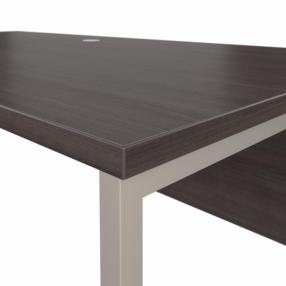 Bush Business Furniture Hybrid 72W x 30D L Shaped Table Desk with Metal Legs, Storm Gray/Storm Gray. Picture 6