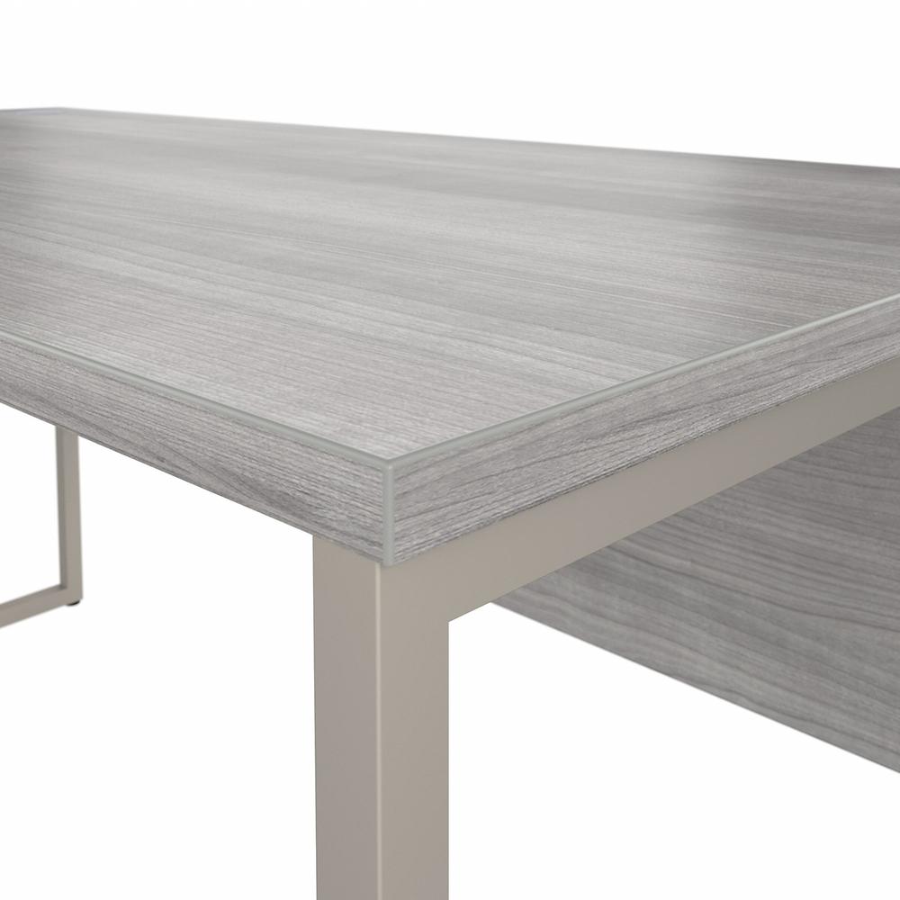Bush Business Furniture Hybrid 60W x 30D L Shaped Table Desk with Metal Legs, Platinum Gray. Picture 6